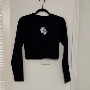 Darc Sport Black Long Sleeve Crop Top